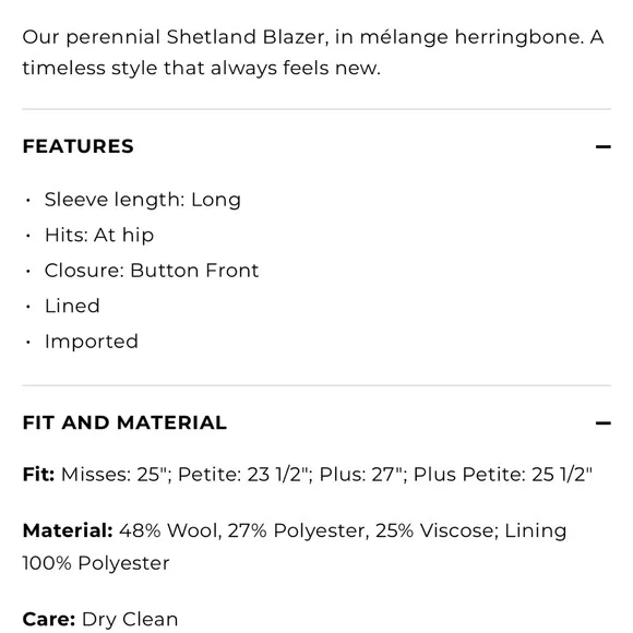 NWT Talbots Shetland Blazer - Picture 3 of 9